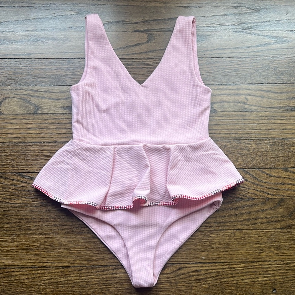 EUC Marysia Swim Bumby Gramercy Pink Maillot Pelum Swimsuit